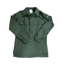 VINTAGE 60s | Dutch Military HBT Button Down Shirt Combat Jacket sz S - ... - $60.48