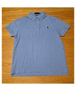 Mens polo Ralph Lauren custom slim fit blue short sleeve polo xl - £11.96 GBP