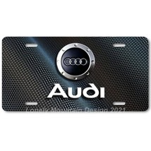 Audi Logo Inspired Art on Carbon FLAT Aluminum Novelty Auto License Tag ... - £14.38 GBP