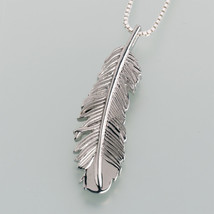 Sterling Silver Feather Pendant Memorial Jewelry Pendant Funeral Cremation Urn - £169.07 GBP