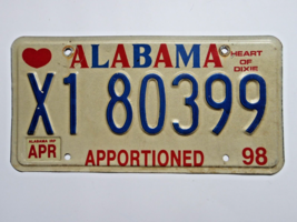 Vintage Alabama Hart of Dixie License Plate **Pick Any One** - £8.64 GBP