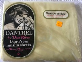 New Vintage Dan River Double Flat Sheet  Muslin Dantrel - $11.88