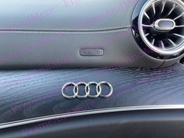 1x 3D 4 Ring Audi Logo (Chrome) Dashboard Emblem Badge Interior Exterior - $12.81