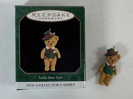 Hallmark Keepsake Ornament, Teddy Bear Style Series #1, 1997 - Miniature - £9.50 GBP