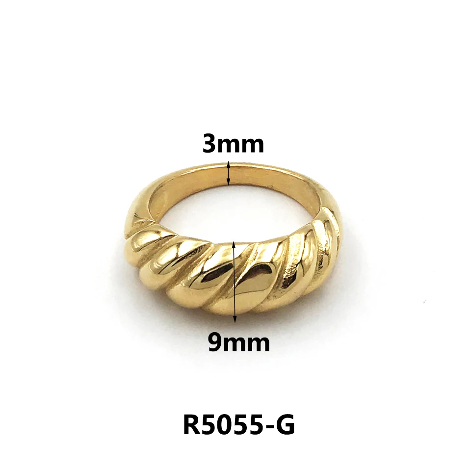 High Grade 18 K 316L Stainless Steel with GolTarnish Free Croissant Chunky Gold  - £13.60 GBP