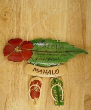 Wall Art Hawaii Souvenir Mahalo Aloha Bamboo Wood Sign Please Remove You... - £22.42 GBP