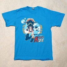 A-Kon 21 Anime Manga Fest Con Dallas Texas 2010 Anniversary T-Shirt Size Medium - $12.95