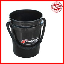 Elegant 5-Gallon Black Rope Handle Bucket - Durable and Stylish Storage ... - $49.46