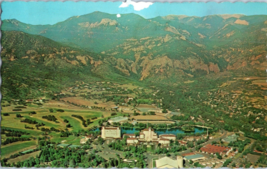 Aerial View of the famous Broadmoor Hotel and lake Colorado Postcard Posted 1970 - $22.55