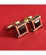 Vtg Hickok USA Greek Key Gold Cufflinks J410 - $32.78 CAD