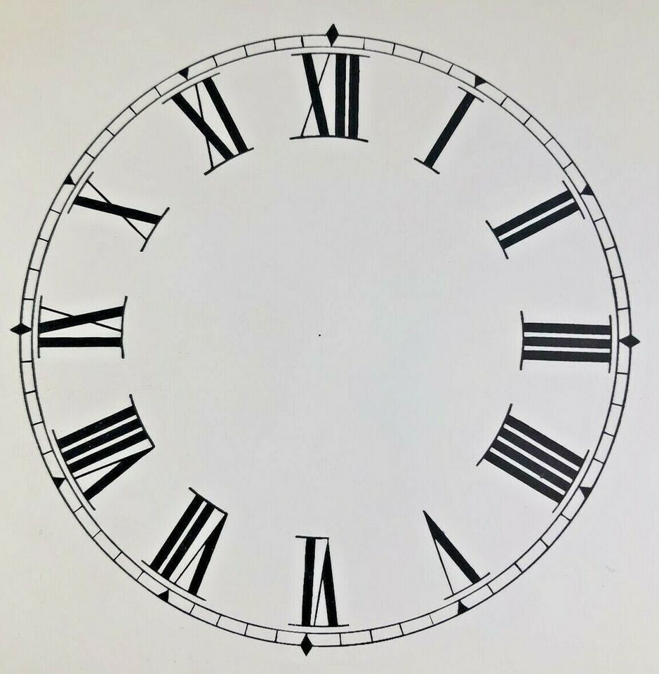 4 1/4 Inch Paper Clock Replacement Dial, Roman Numeral (Lot 208) - $6.98