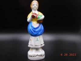 Vintage Porcelain Victorian Woman Figurine With Basket Made in Occupied ... - £5.53 GBP