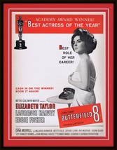 ORIGINAL Vintage 1961 Butterfield 8 11x14 Framed Advertisement Elizabeth... - £118.03 GBP