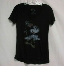 Disney Minnie Mouse Women&#39;s Black Short Sleeve T-Shirt Size XS - £9.93 GBP