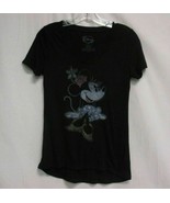 Disney Minnie Mouse Women&#39;s Black Short Sleeve T-Shirt Size XS - £10.03 GBP