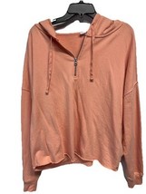Gap Tangerine Orange 1/4 Zip Hoodie Top Sweatshit Lightweight Beach Vaca... - $17.79