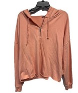 Gap Tangerine Orange 1/4 Zip Hoodie Top Sweatshit Lightweight Beach Vaca... - $337.20 MXN