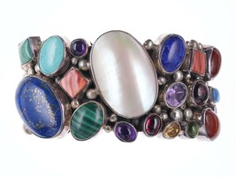 Large Nakai Sterling Multi-stone Cuff bracelet - $544.50