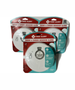3 PACK  First Alert SMOKE &amp; CARBON MONOXIDE ALARM Talking alarm voice al... - $101.79 CAD