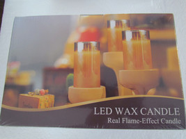 Frameless 3 LED Wax Candles Realistic Flickering Flame Remote Control Timer New - £23.97 GBP