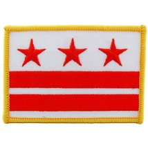 District of Columbia Flag Patch 2 1/2&quot; x 3 1/2&quot; - £7.60 GBP