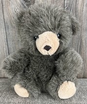 Vintage 1980s Brown Furry Teddy Bear Plush Cuddle Wit Stuffed Animal 10 Inch - £24.55 GBP