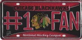 Chicago Blackhawks #1 Fan Nhl Hockey Usamade License Plate - £23.76 GBP