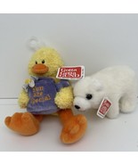 RARE LOT OF 2 Mini Gunds Plush Special Thoughts Spring Chick &amp; Zoo Polar... - $11.29