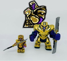 2pcs Thanos with Double-Edged Sword (Avengers Endgame) Custom Minifigures Toys - £13.58 GBP