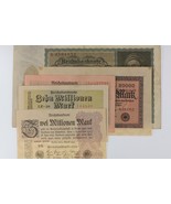 1922-1923 Allemagne 5-Notes Currency Kit Weimar République Treasury - $83.70 CAD