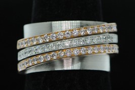 Custom .950 Platinum &amp; Rose Gold Natural Light Pink-White Diamond Ring (Sz 6.75) - £1,964.49 GBP