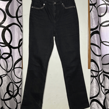 Christopher &amp; Banks size 4 black sequin embellished denim jeans - £14.88 GBP