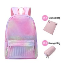  Backpack College Student Backpack Semi-transparent  Bookbag with Comfort Padded - £131.64 GBP