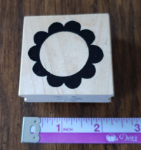 Vintage Great Impressions 2x2 Inch Sunrise Border Rubber Stamp - £2.35 GBP