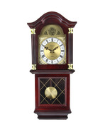 Bedford Clock Collection 26 Inch Chiming Pendulum Wall Clock in Antique ... - £142.84 GBP