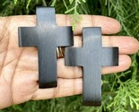 2 pièces pendentif croix en bois, serrurier en bois Jésus-Christ fait ma... - $14.89