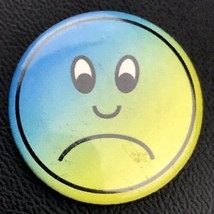 Frown Face Pin Pinback Button Happy - £11.51 GBP