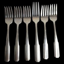 6pc Oneida Fremont Stainless Glossy 5 Salad Forks + 1 Dinner Fork USA - £10.00 GBP