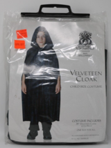 Black Velveteen Cloak Kids Hooded Cape Child Size Halloween Costume One ... - £15.63 GBP