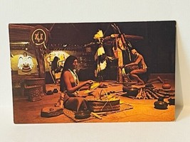 Postcard vtg Antique Ephemera Post Card Native Village Chief House Nude Pipe TN - £13.41 GBP