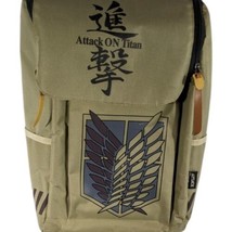 Backpack Attack on Titan Anime Khaki Travel Backpack Laptop School Bag - $34.65