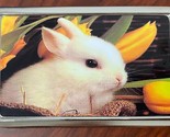Spring Tulip Bunny Silver Metal Smoking Cigarette Case RFID Protection W... - $16.78