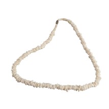 Puka Shell Necklace Womens Jewelry 18 in Bead Beach Boho Core Handmade - £14.92 GBP