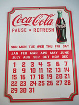Coca-Cola Embossed Magnetic Calendar Sign with Magnets - £16.35 GBP