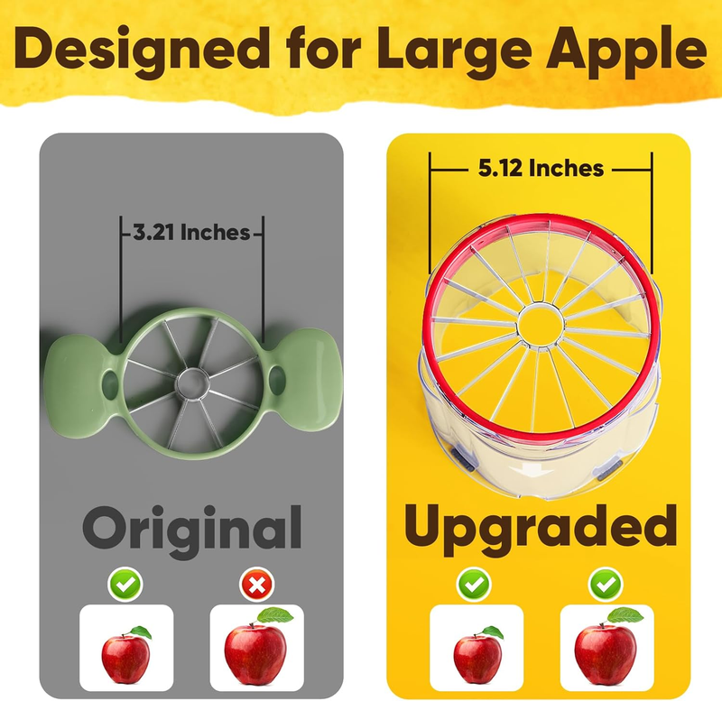 Newness 5.12-Inch Apple Slicer – Extra-Large, Ultra-Safe Stainless Steel Apple C Item image 6