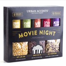 MOVIE NIGHT Popcorn Kernels and Popcorn Seasoning Variety Pack set of 8 3 Non GM - £40.44 GBP