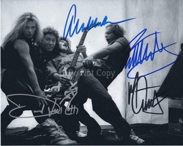 Van Halen Group Band Signed Photo 8X11 Rp Autographed David Lee Roth Eddie Alex - $19.99