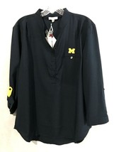 UG Apparel Michigan Wolverines Long Sleeve Black Tunic Blouse NEW Size M - £20.07 GBP