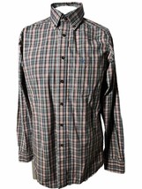 Ariat Pro Series Shirt Mens Size Medium Blue Plaid Long Sleeve Button Up... - $21.34