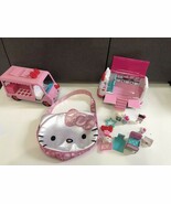 Hello Kitty Cat Purse and toy Playset  figures furniture lot - $380.23 MXN